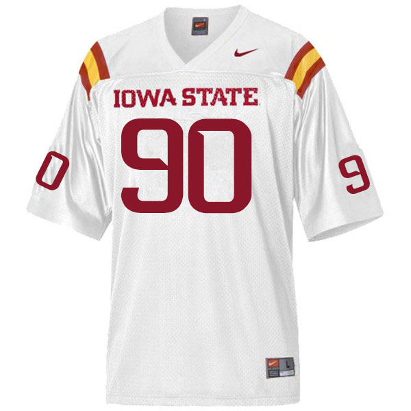 Iowa State Cyclones Men's #90 Alex Probert Nike NCAA Authentic White College Stitched Football Jersey TJ42V86QX